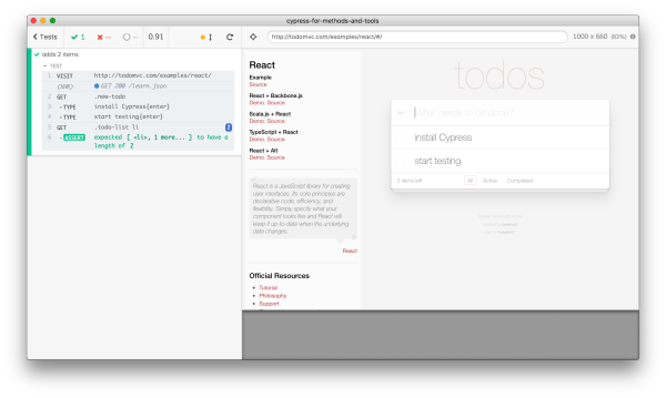 Cypress.io - Open Source Cross-Platform End-to-End Test Runner
