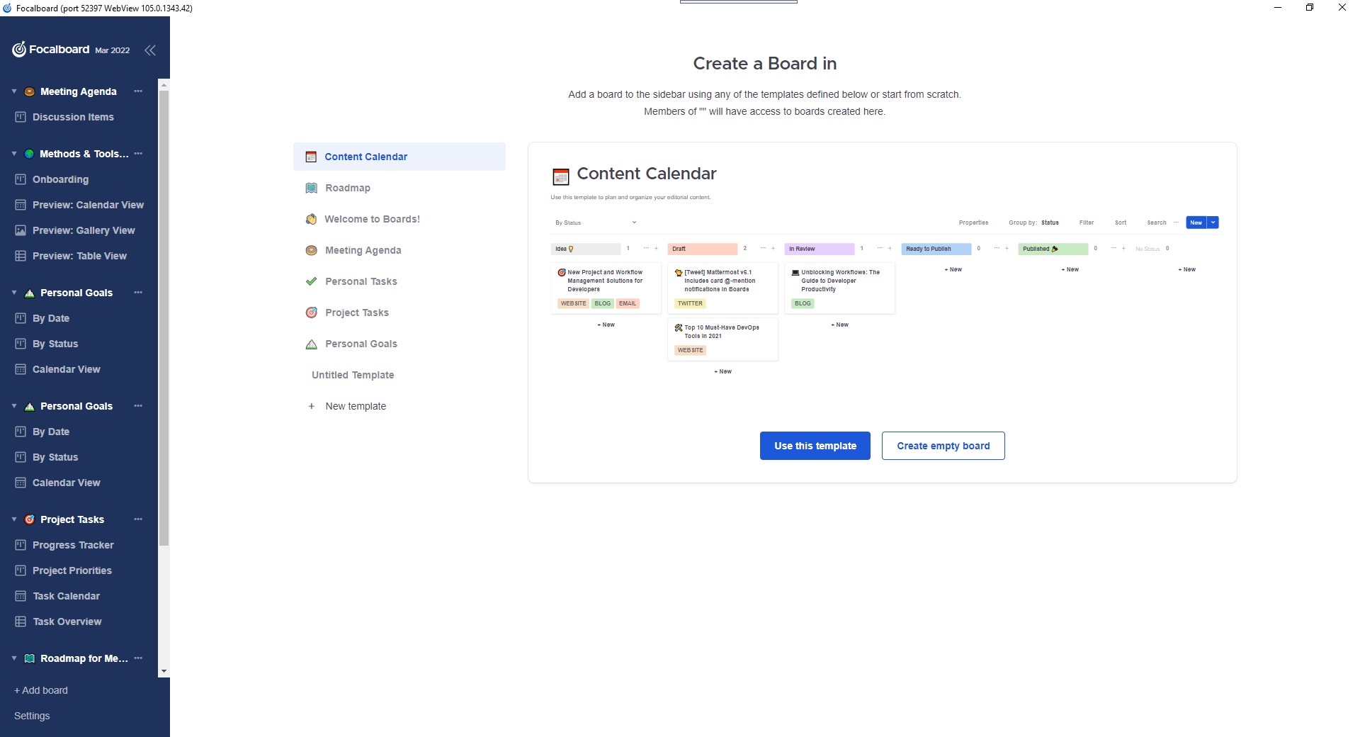 Focalboard Open Source Project Management Tool